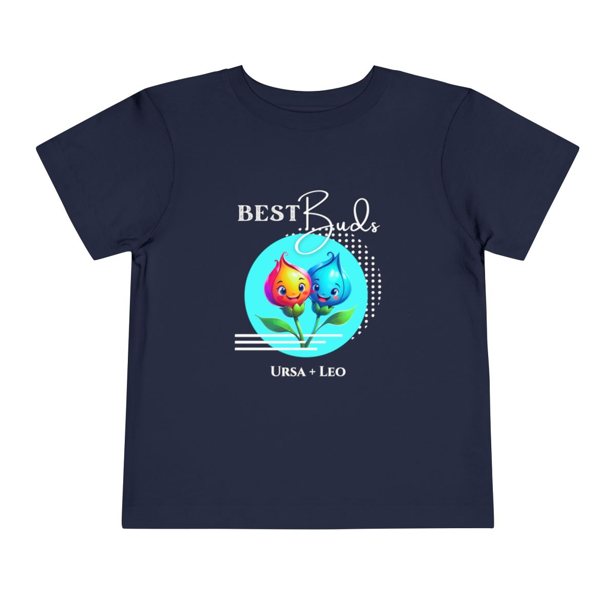 Toddler "Best Buds" Deco Teal Short Sleeve Tee