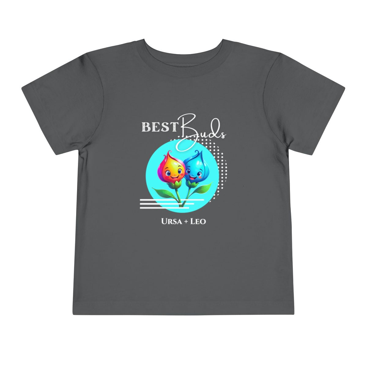 Toddler "Best Buds" Deco Teal Short Sleeve Tee