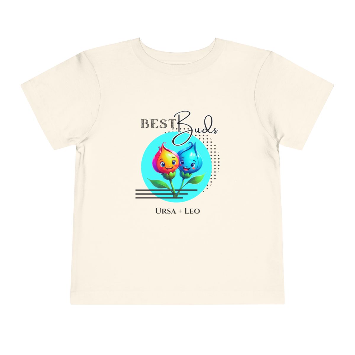 Toddler "Best Buds" Deco Teal Short Sleeve Tee