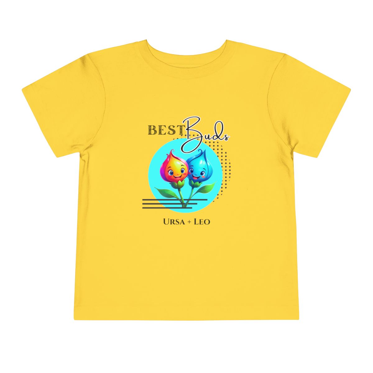 Toddler "Best Buds" Deco Teal Short Sleeve Tee
