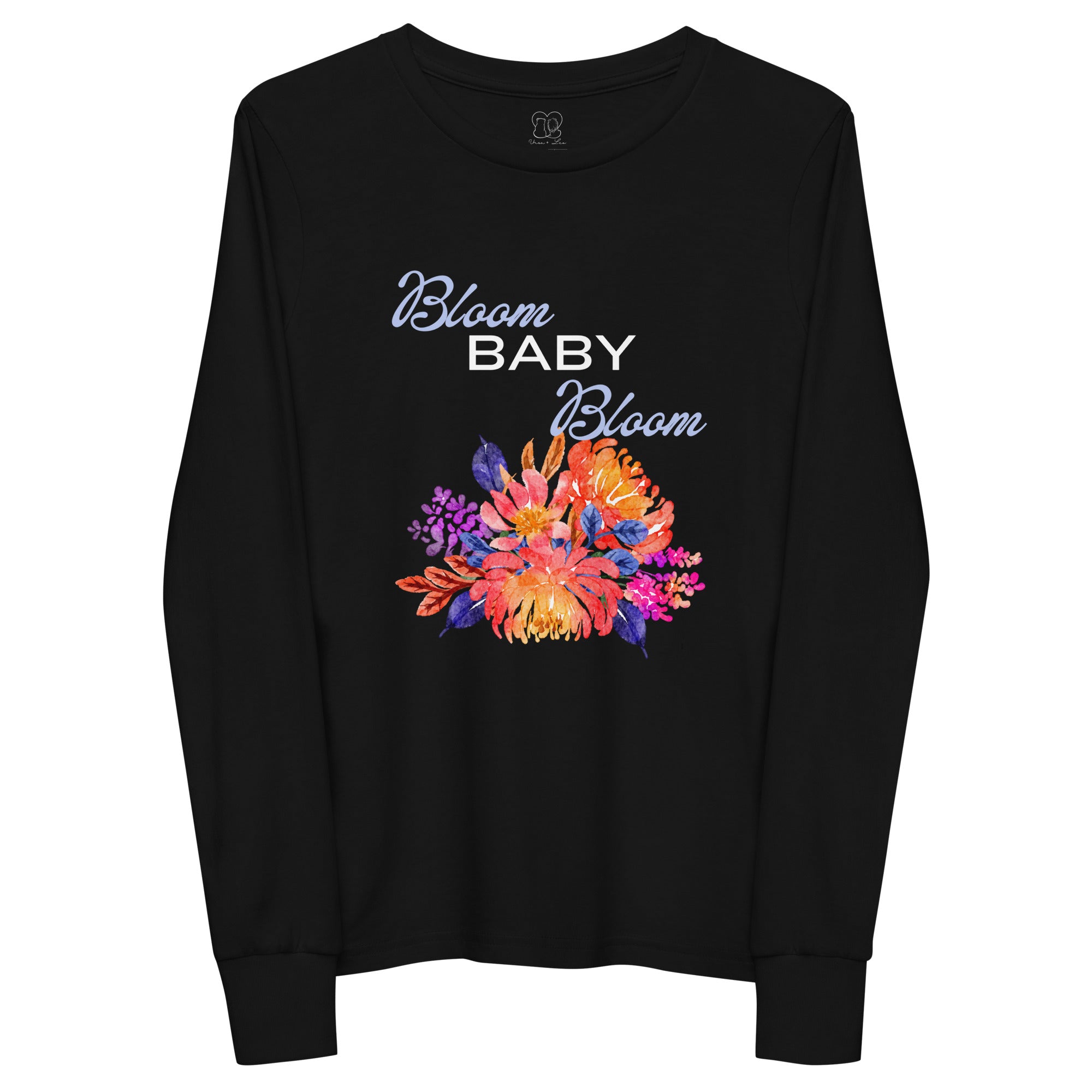 Kids "Bloom Baby" Spring Floral Unisex Long Sleeve Shirt (Moody Hues)