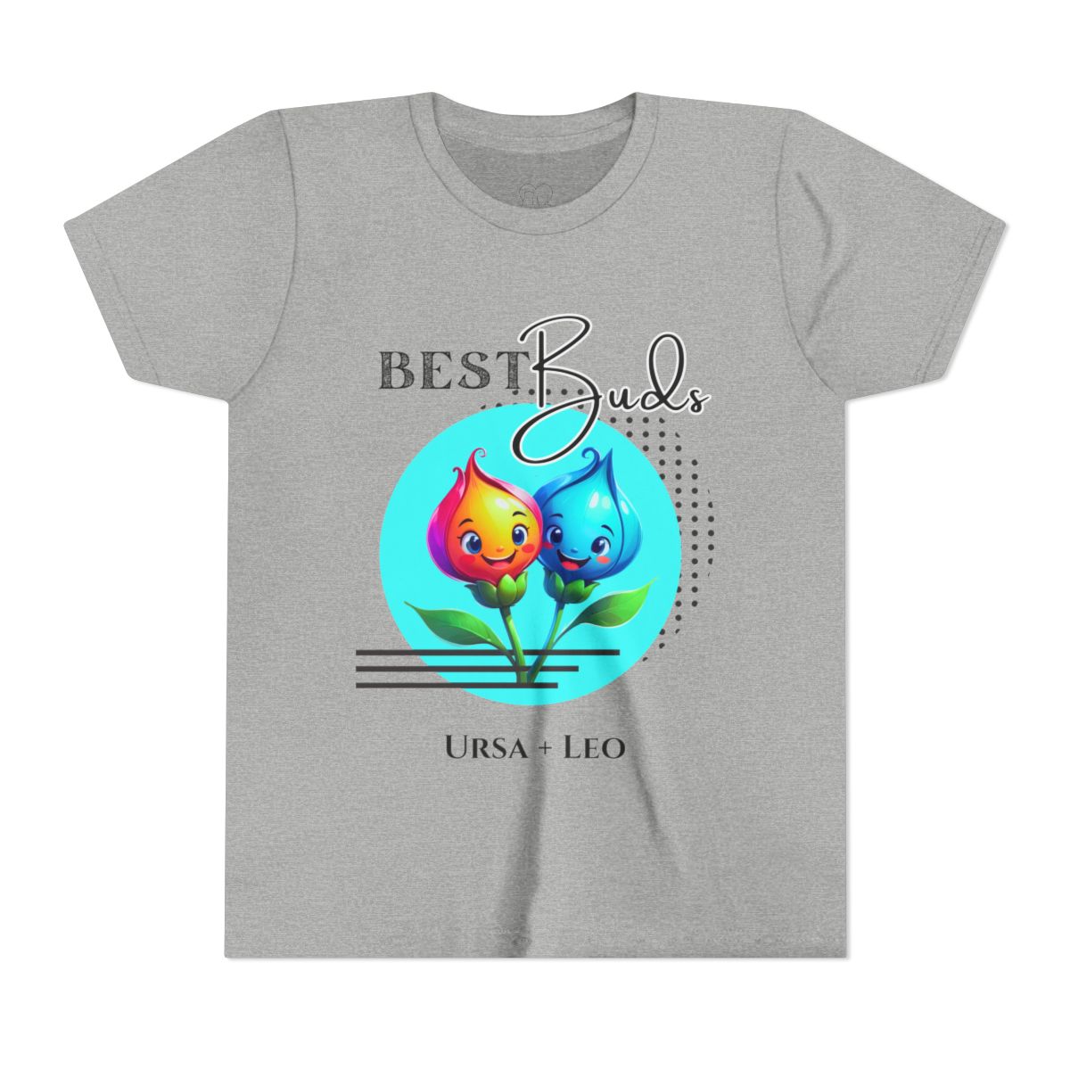 Kids "Best Buds" Deco Teal Short Sleeve Tee - PERSONALIZABLE