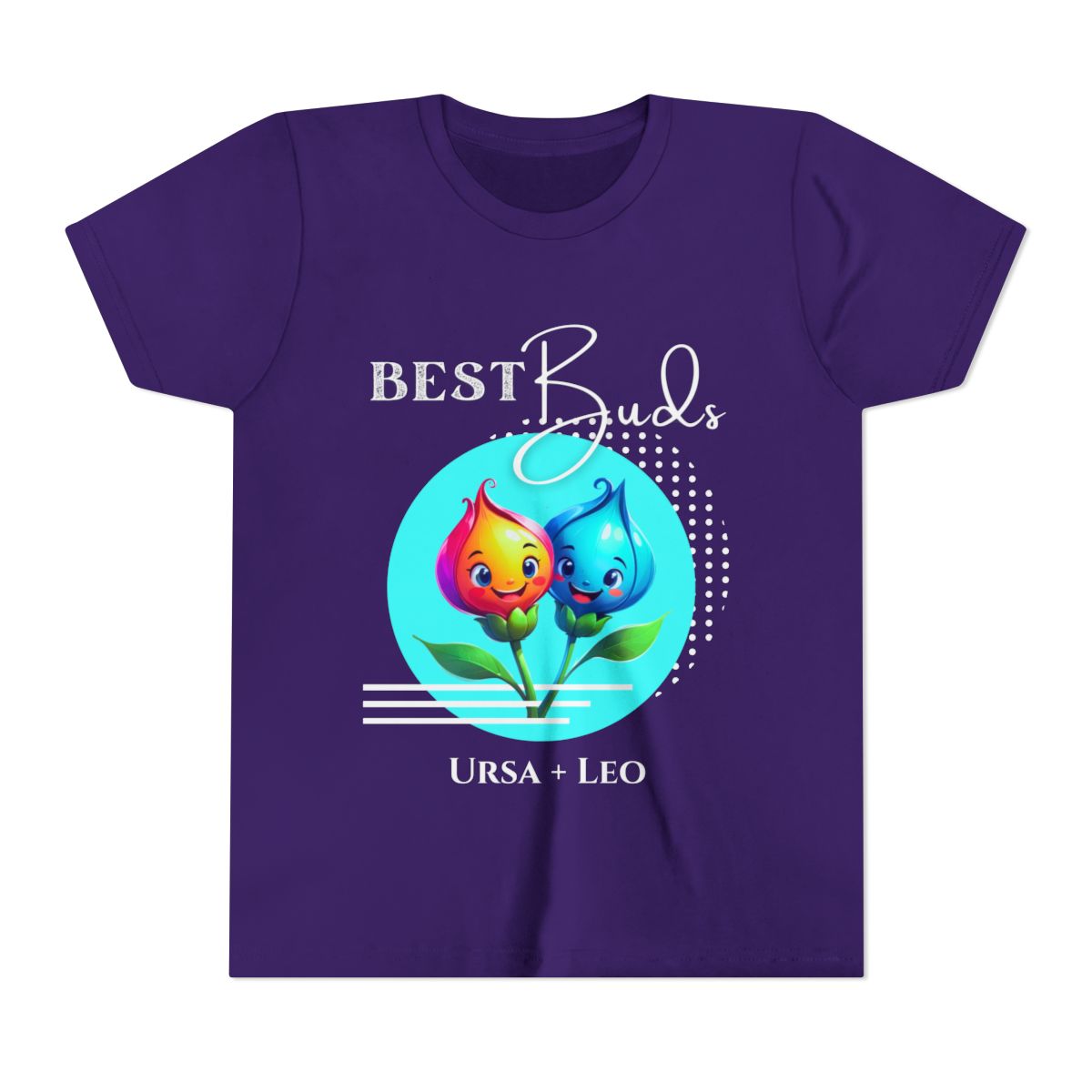 Kids "Best Buds" Deco Teal Short Sleeve Tee - PERSONALIZABLE