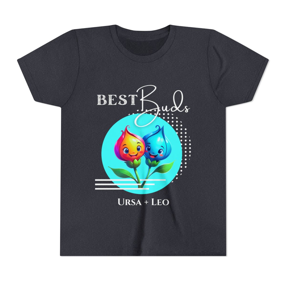 Kids "Best Buds" Deco Teal Short Sleeve Tee - PERSONALIZABLE