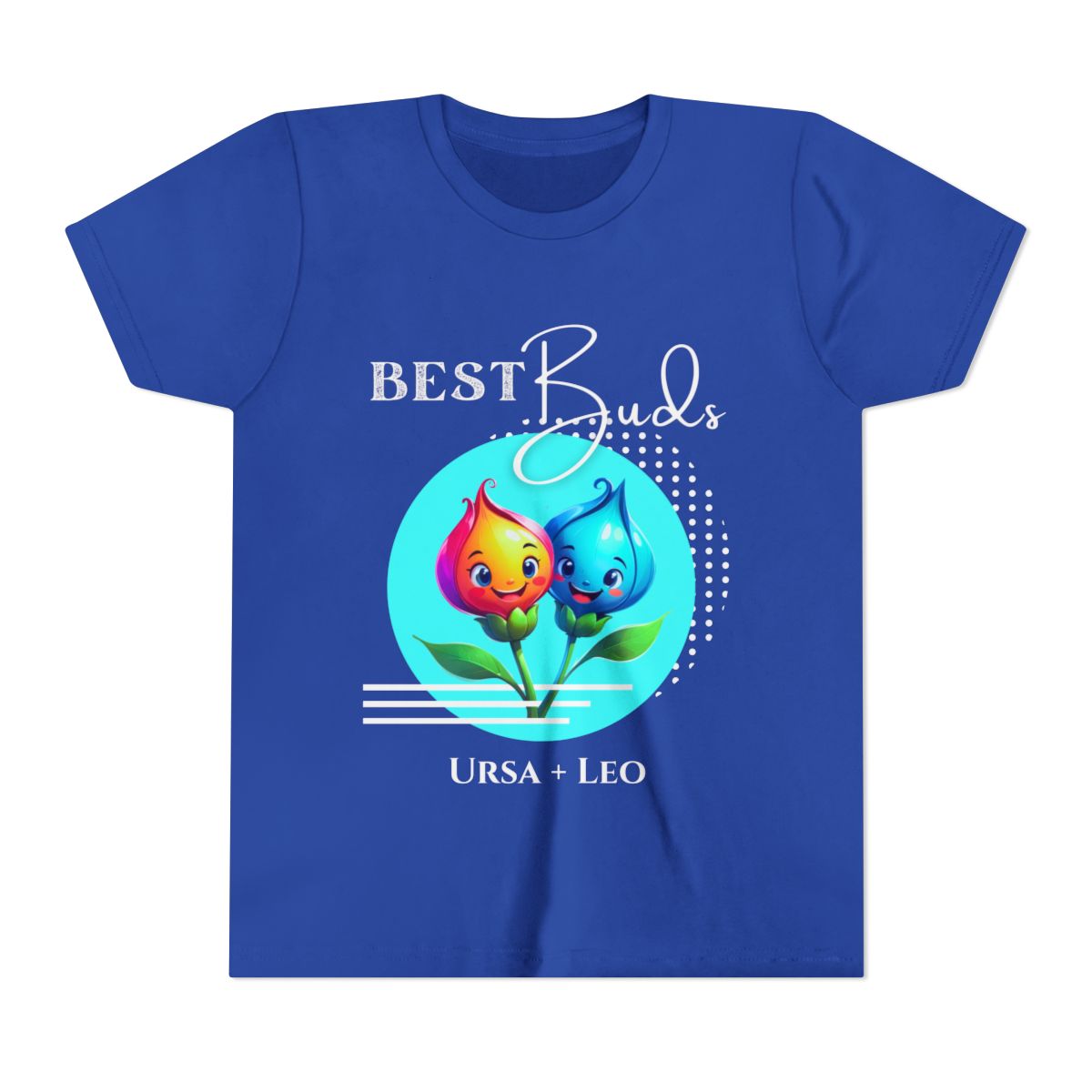 Kids "Best Buds" Deco Teal Short Sleeve Tee - PERSONALIZABLE