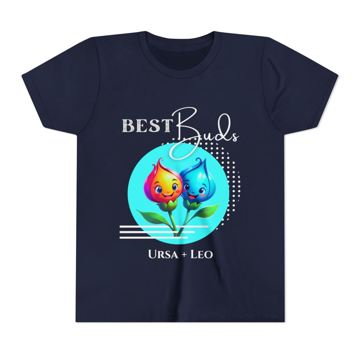 Kids "Best Buds" Deco Teal Short Sleeve Tee - PERSONALIZABLE