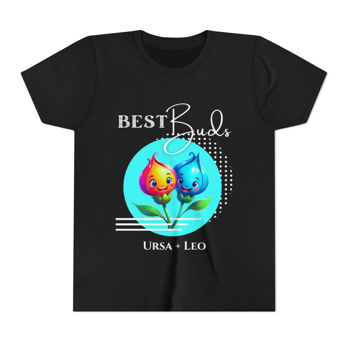 Kids "Best Buds" Deco Teal Short Sleeve Tee - PERSONALIZABLE